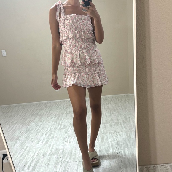 Tularosa Tiered Floral Mini Dress, size XS - Picture 2 of 12